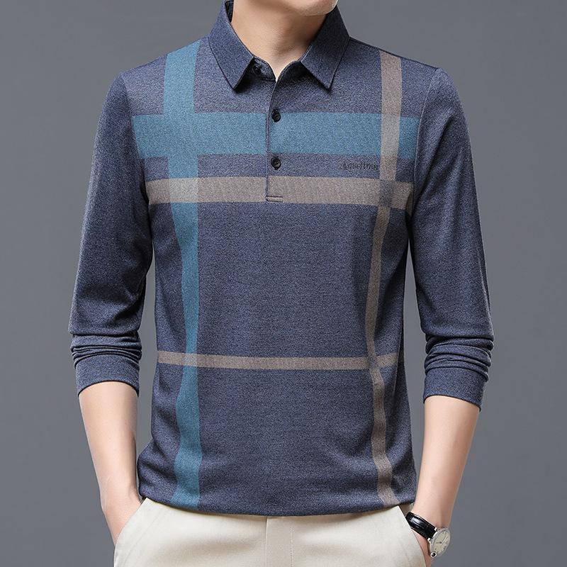 Tops | Blaine Tartan Long-Sleeved Polo Shirt  –  Mens Clothing Mens