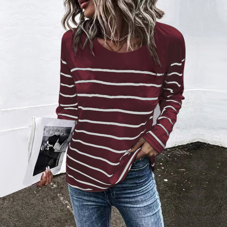 Tops | Bradley Striped Long-Sleeved T-Shirt  –  Womens Clothing Tops